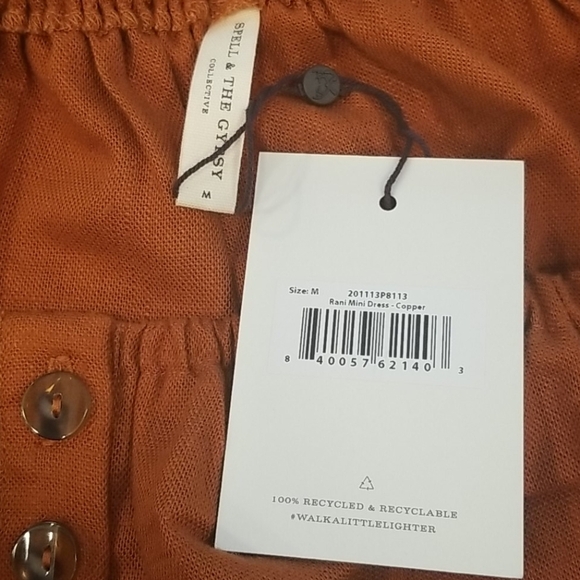 💕SPELL & THE GYPSY💕 Rani Mini Dress ~ Copper Medium M NWT - Picture 15 of 16